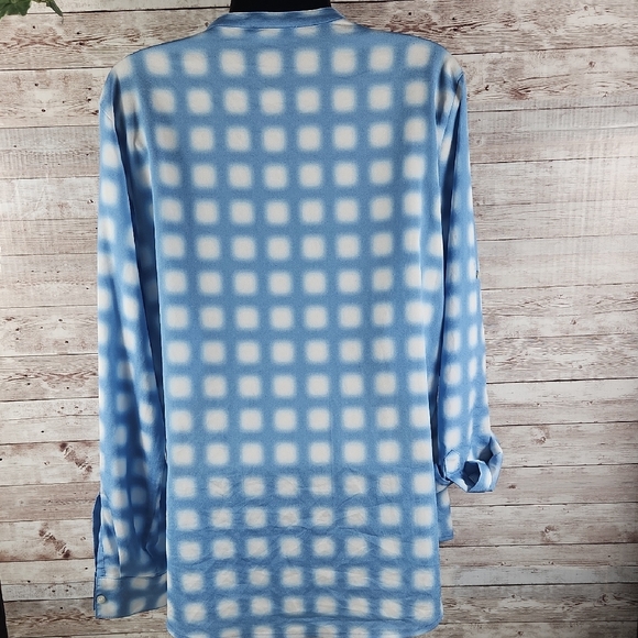 Blue and White Checkered Blouse - Picture 8 of 10